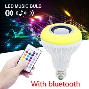 Bluetooth Speaker Music Light Blub With Remote
